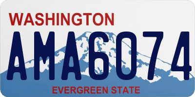 WA license plate AMA6074