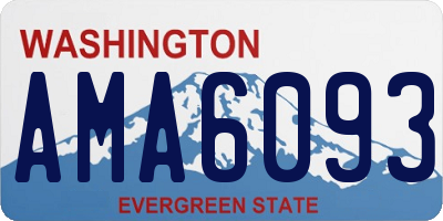 WA license plate AMA6093