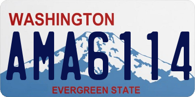WA license plate AMA6114
