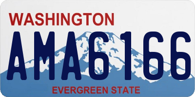 WA license plate AMA6166