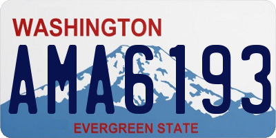 WA license plate AMA6193