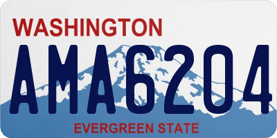 WA license plate AMA6204