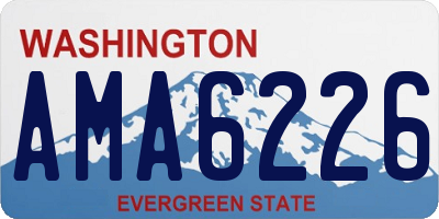 WA license plate AMA6226