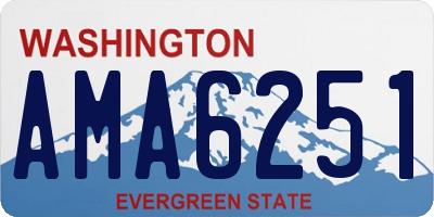 WA license plate AMA6251
