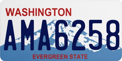 WA license plate AMA6258