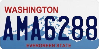 WA license plate AMA6288