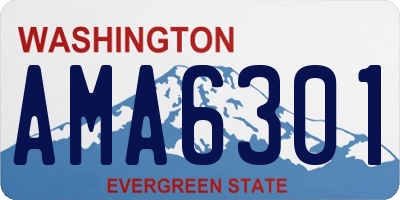 WA license plate AMA6301