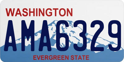WA license plate AMA6329