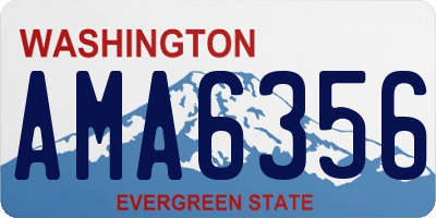WA license plate AMA6356