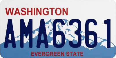 WA license plate AMA6361