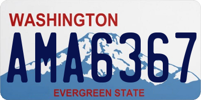 WA license plate AMA6367