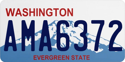 WA license plate AMA6372