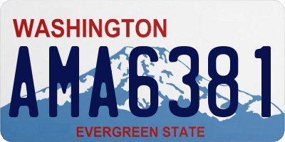 WA license plate AMA6381