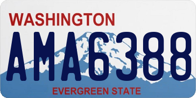 WA license plate AMA6388