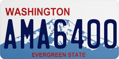 WA license plate AMA6400