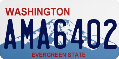 WA license plate AMA6402
