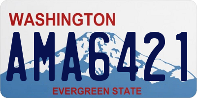 WA license plate AMA6421