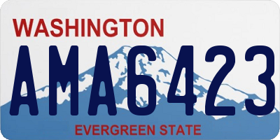 WA license plate AMA6423