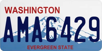 WA license plate AMA6429
