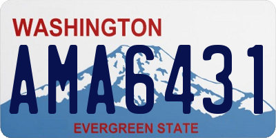 WA license plate AMA6431