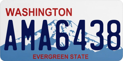 WA license plate AMA6438