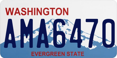 WA license plate AMA6470