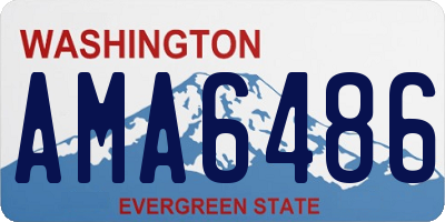 WA license plate AMA6486
