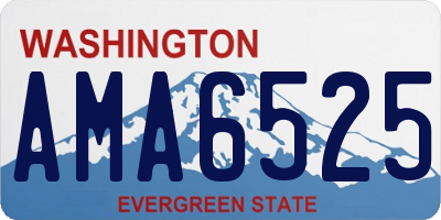 WA license plate AMA6525