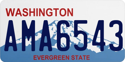 WA license plate AMA6543
