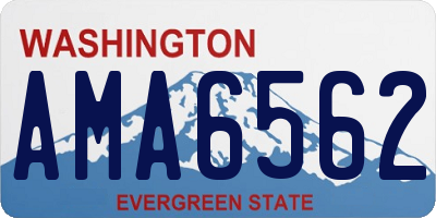 WA license plate AMA6562