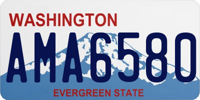 WA license plate AMA6580