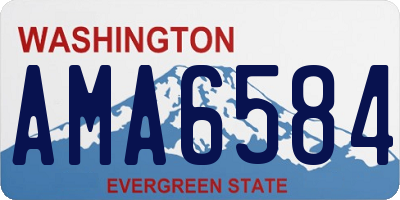 WA license plate AMA6584