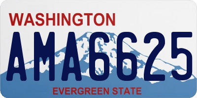 WA license plate AMA6625