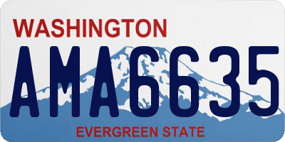 WA license plate AMA6635