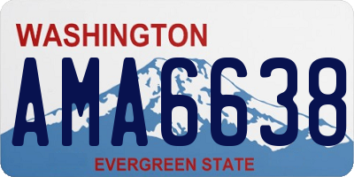 WA license plate AMA6638