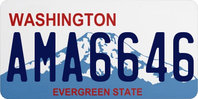 WA license plate AMA6646