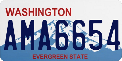 WA license plate AMA6654