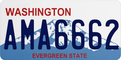 WA license plate AMA6662