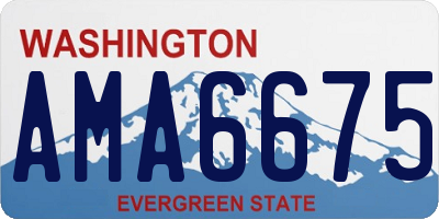 WA license plate AMA6675