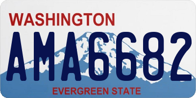 WA license plate AMA6682