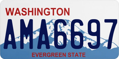 WA license plate AMA6697