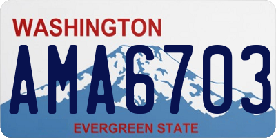 WA license plate AMA6703