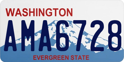 WA license plate AMA6728