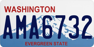 WA license plate AMA6732