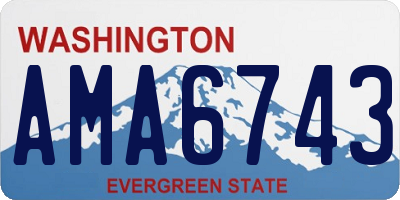 WA license plate AMA6743
