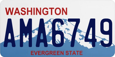 WA license plate AMA6749