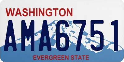 WA license plate AMA6751