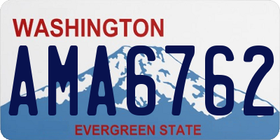 WA license plate AMA6762