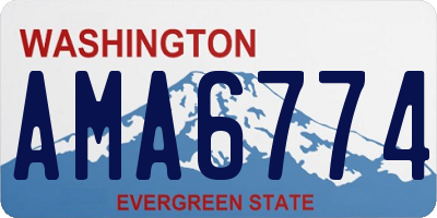 WA license plate AMA6774