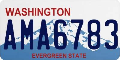 WA license plate AMA6783